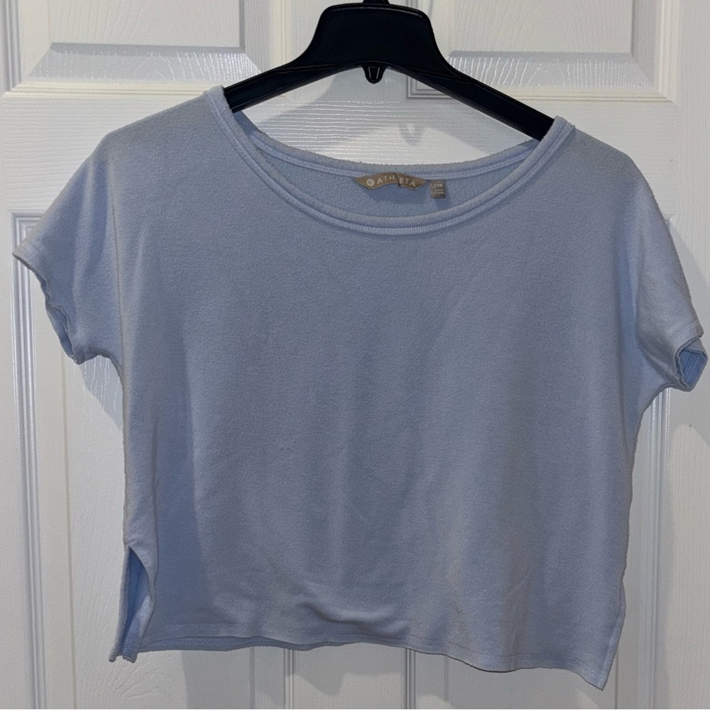 ATHLETA Unwind Crop Sweatshirt XXS in Pure Blue​​